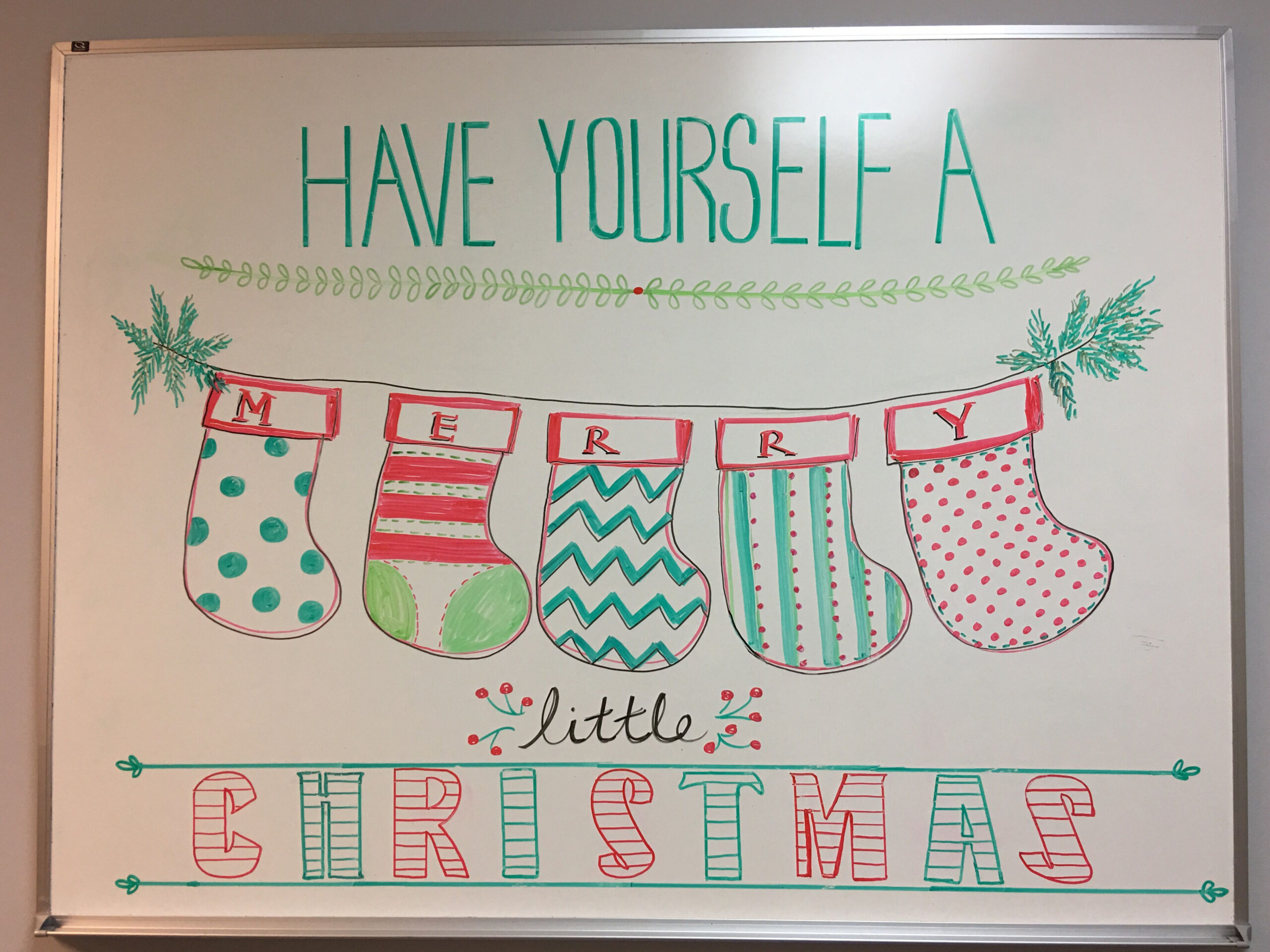 Embrace the Festive Spirit: White Board - Christmas Theme