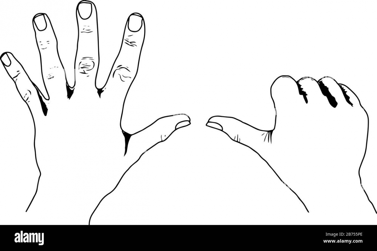 European Style Counting Hands depicting  in European Style