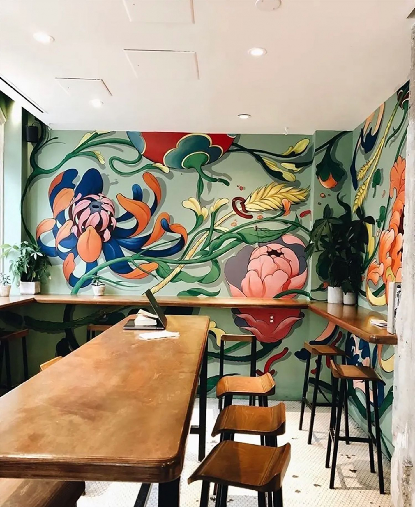 Exceptional Mural Art Ideas for Coffee Shop  Mural art, Mural