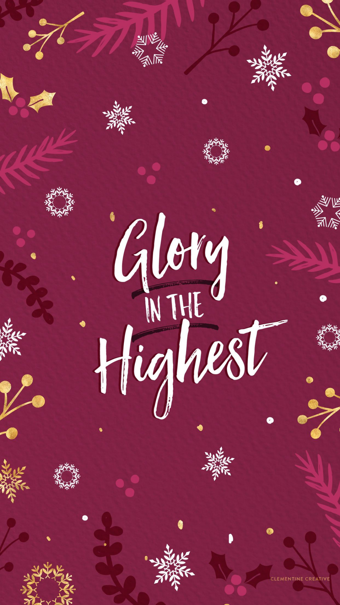 Free Christmas Desktop Wallpaper - Glory in the Highest