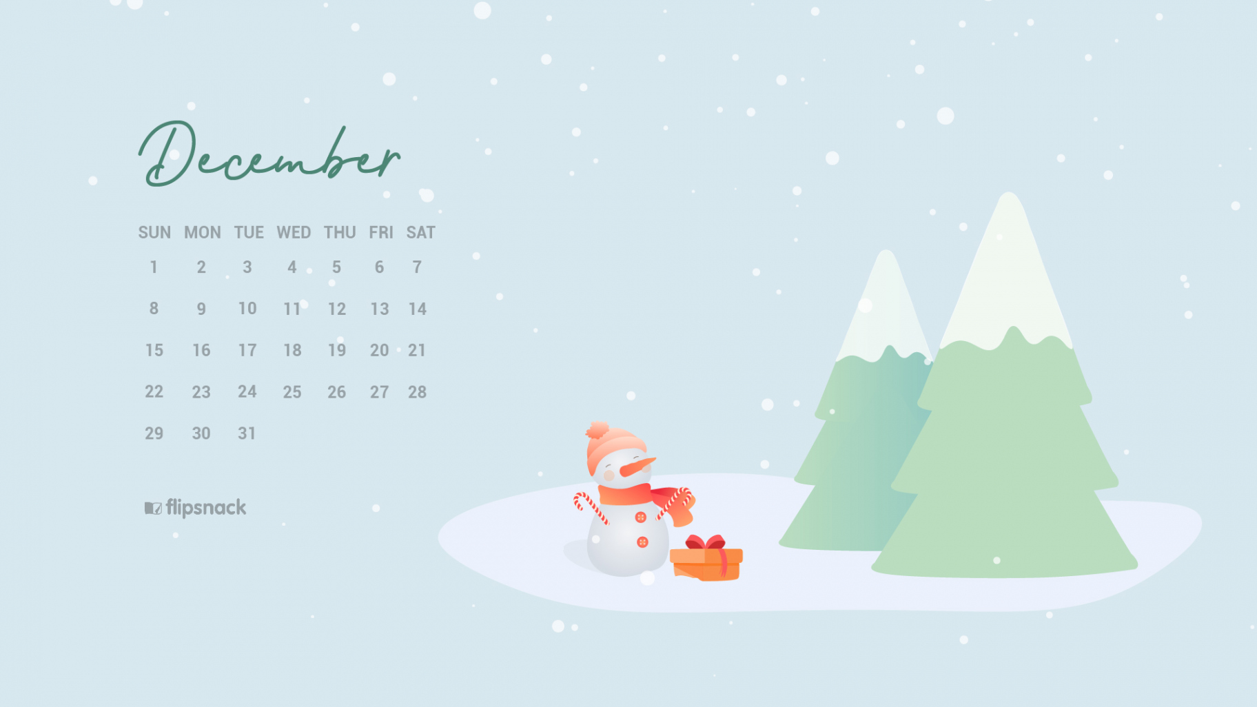 Free December  wallpaper calendars - Flipsnack Blog