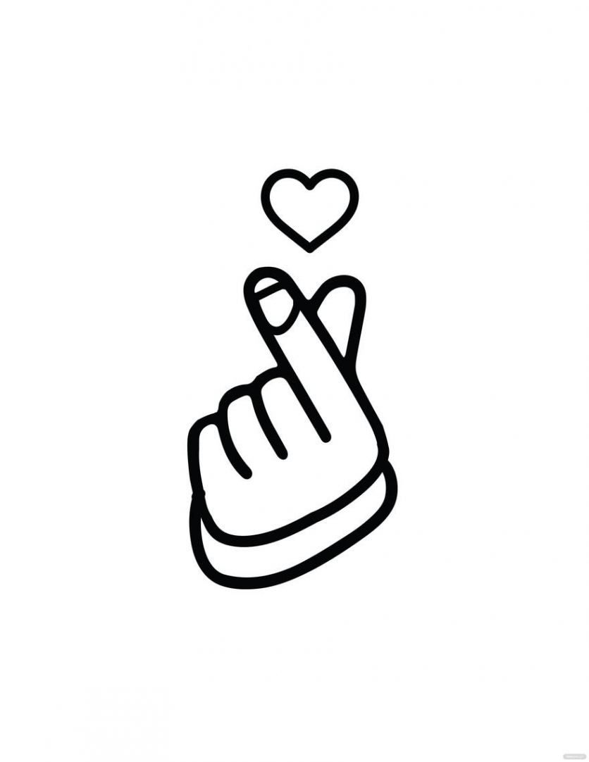 Free Hand Finger Heart Drawing - Download in PDF, Illustrator, EPS