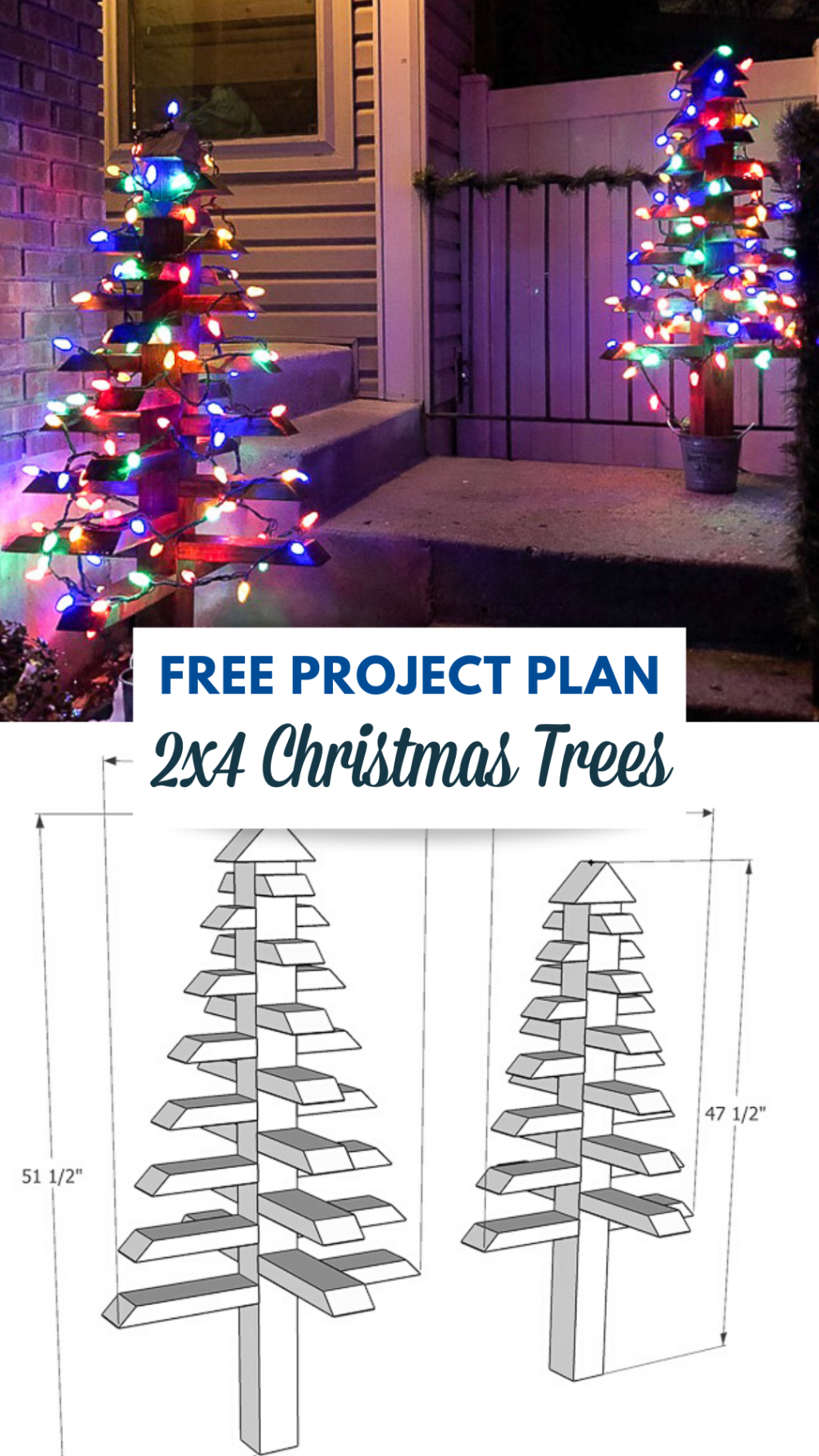 FREE PROJECT PLAN: How to Build x Christmas Trees  Christmas