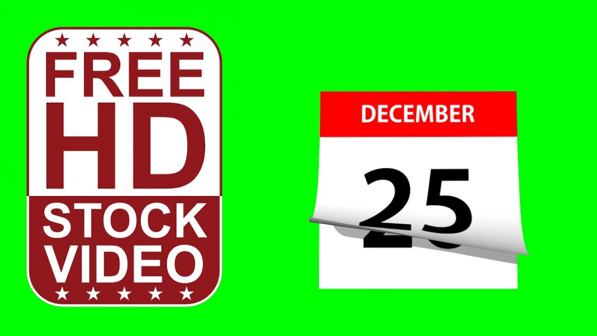 Free Stock Videos – December calendar pages flipping on green screen D  animation