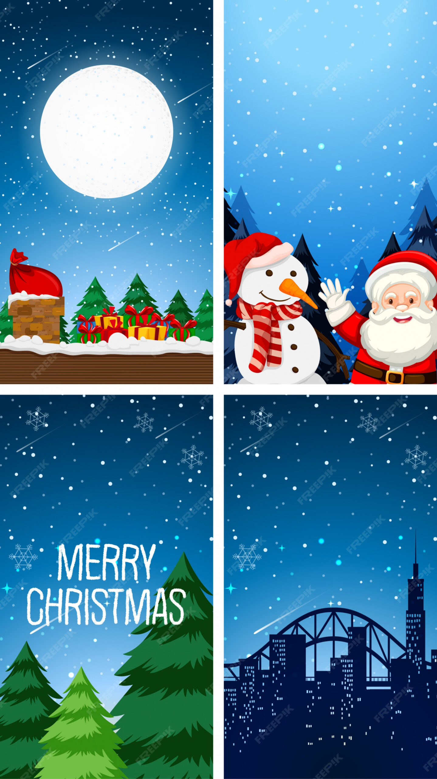 Free Vector  Christmas wallpaper themes