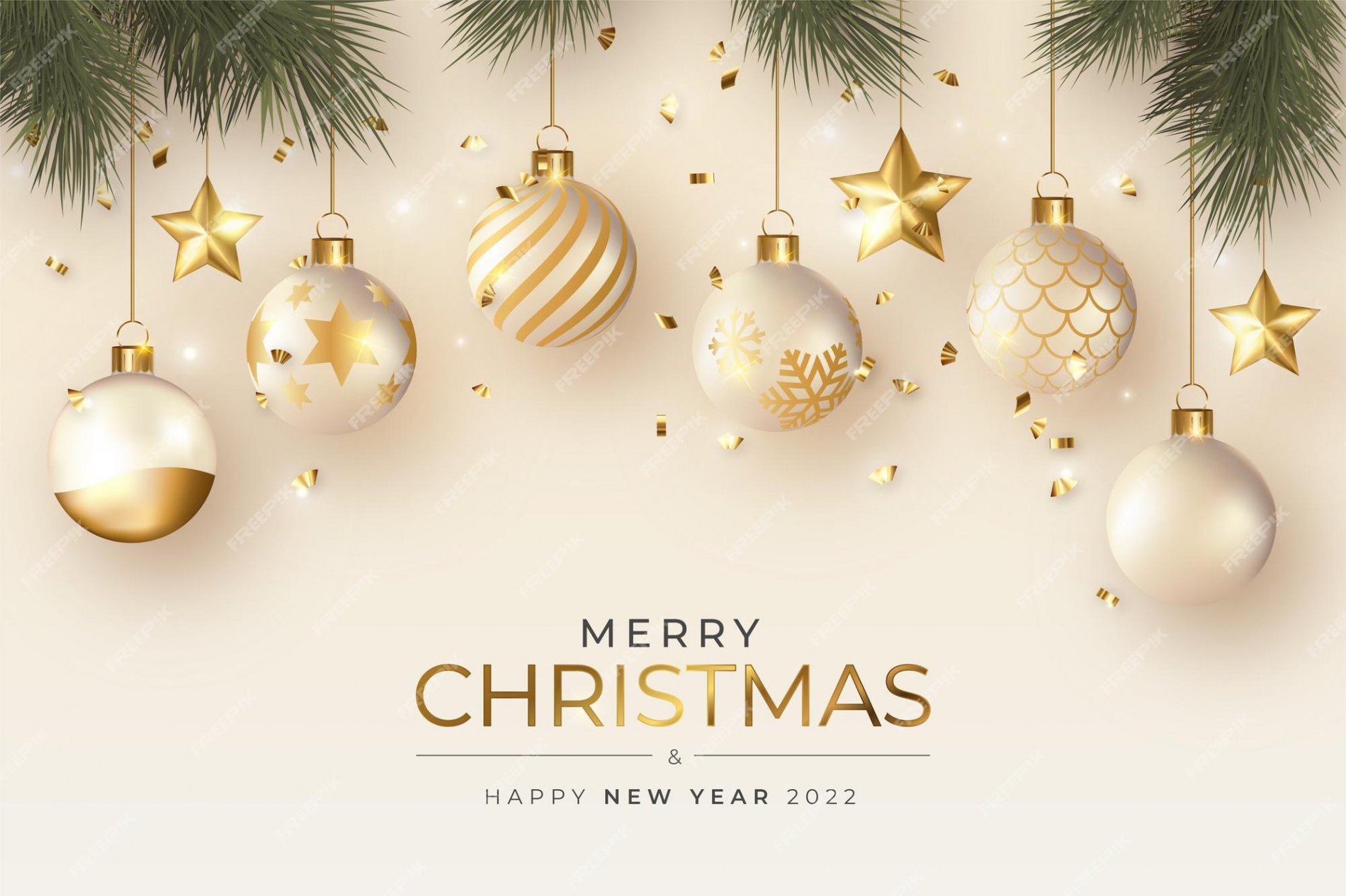 Free Vector  Realistic christmas background with elegant christmas