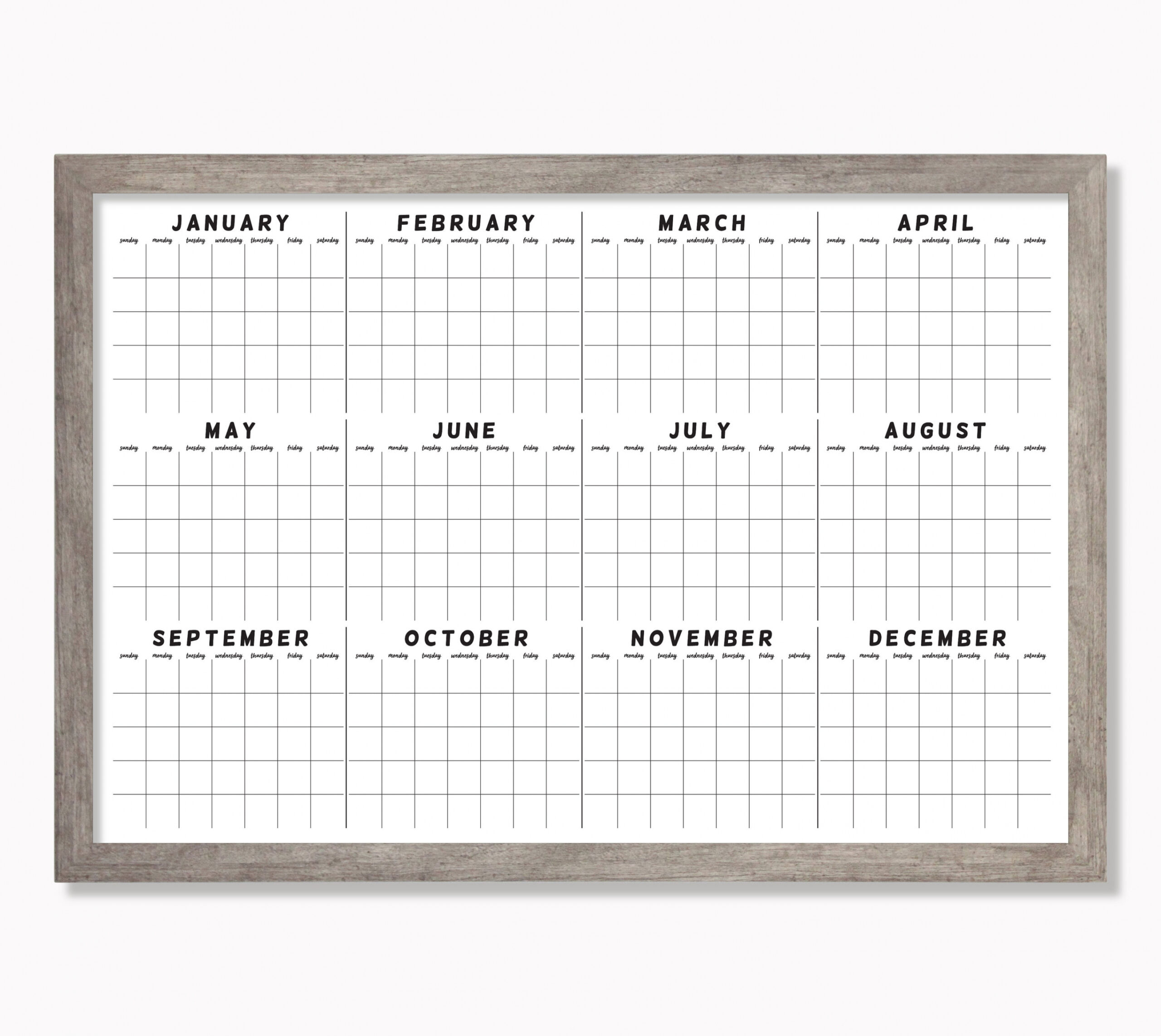 GANZJAHR Kalender  LARGE Whiteboard Jahreskalender - Etsy