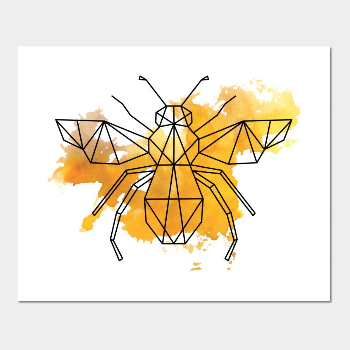 Geometric bee by rosannecreates  Geometric art animal, Bee