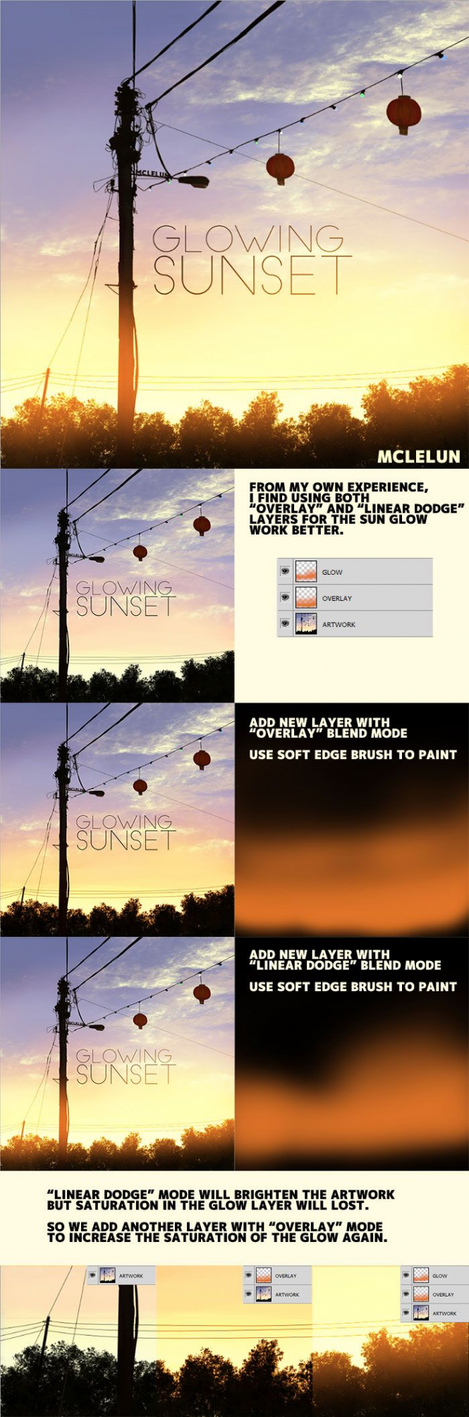 Glowing Sunset Tutorial  Digital painting tutorials, Digital