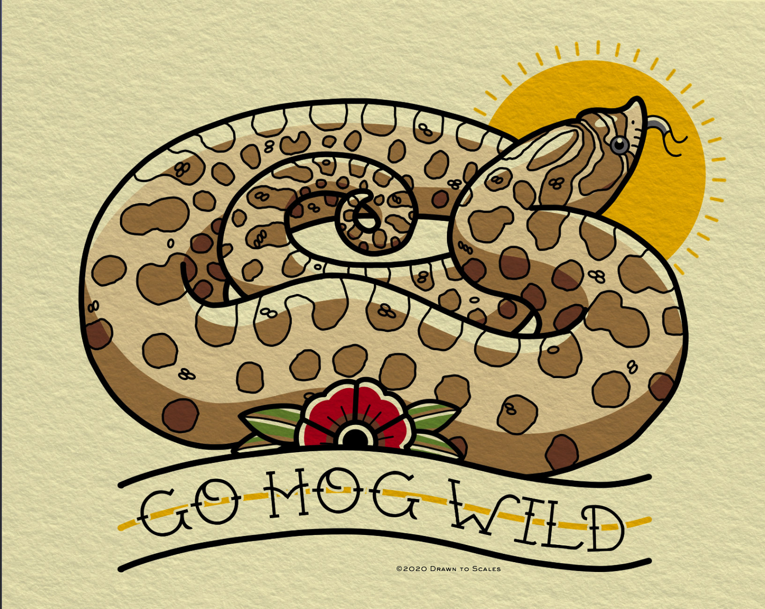 Go Hog Wild, Western Hognose Snake print