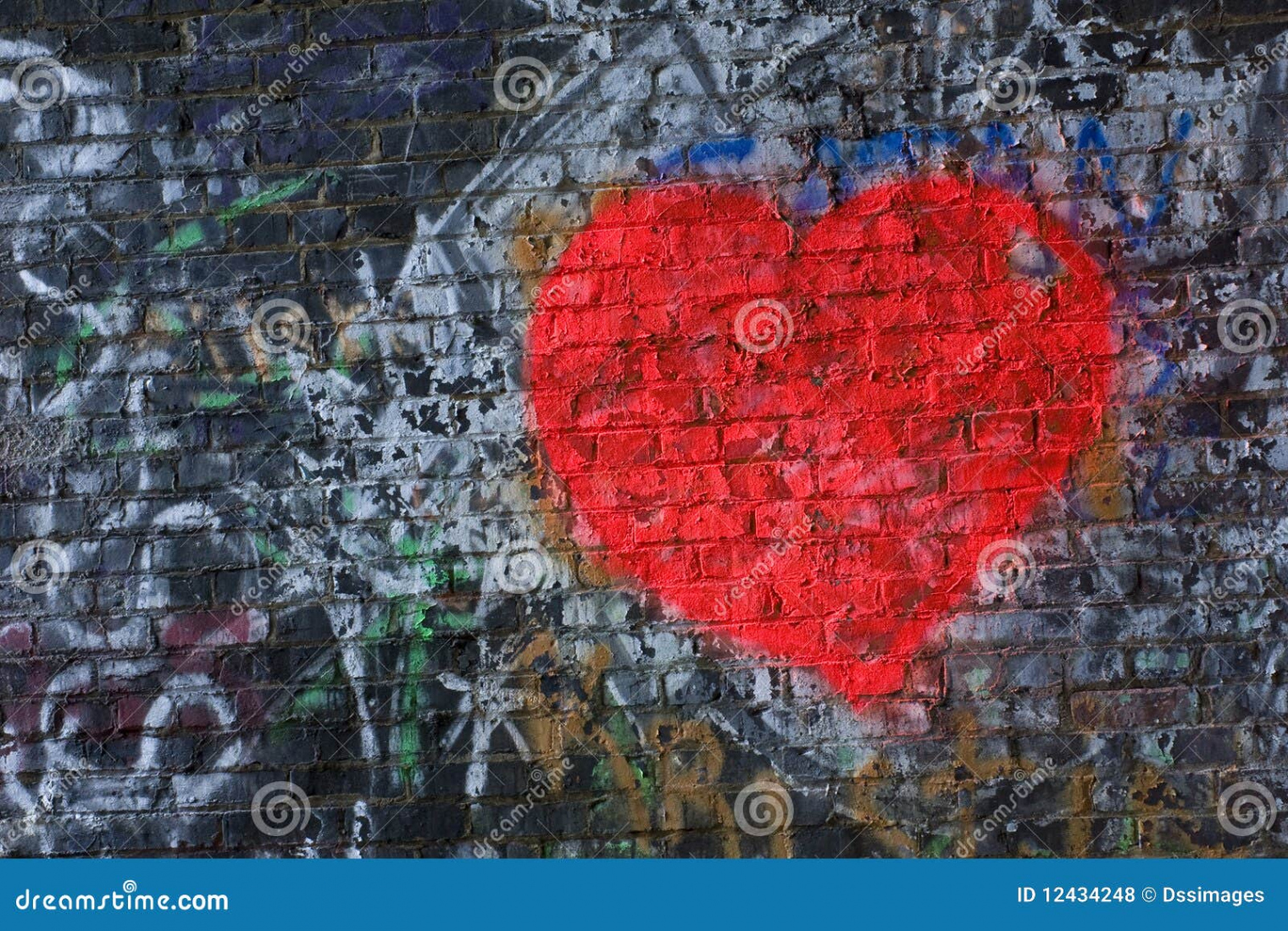 Graffiti Heart stock photo