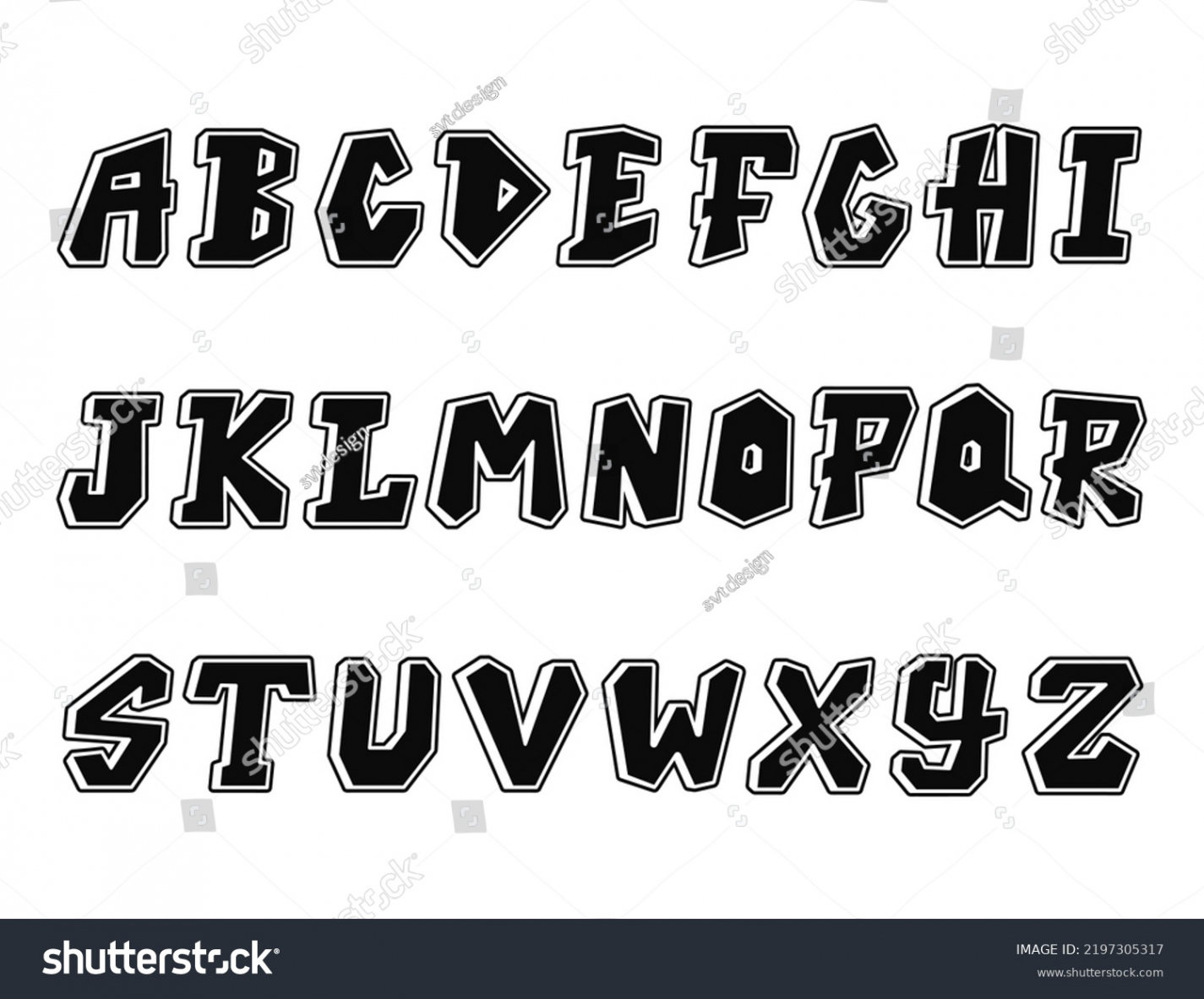 Graffiti letters font