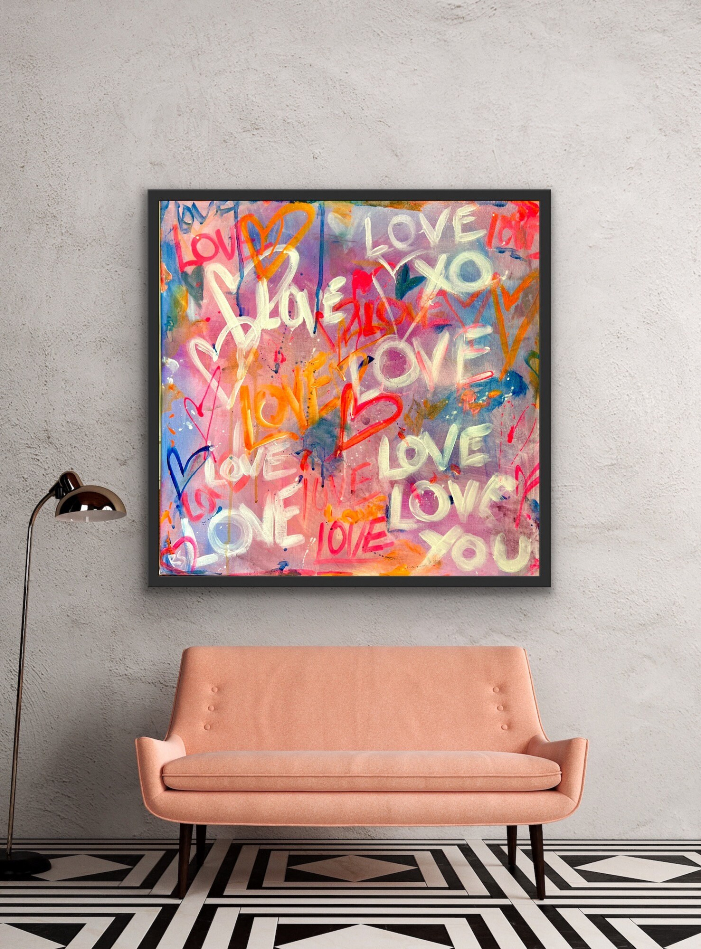 Graffiti Love Painting Preppy Abstract Pop Urban Art - Etsy