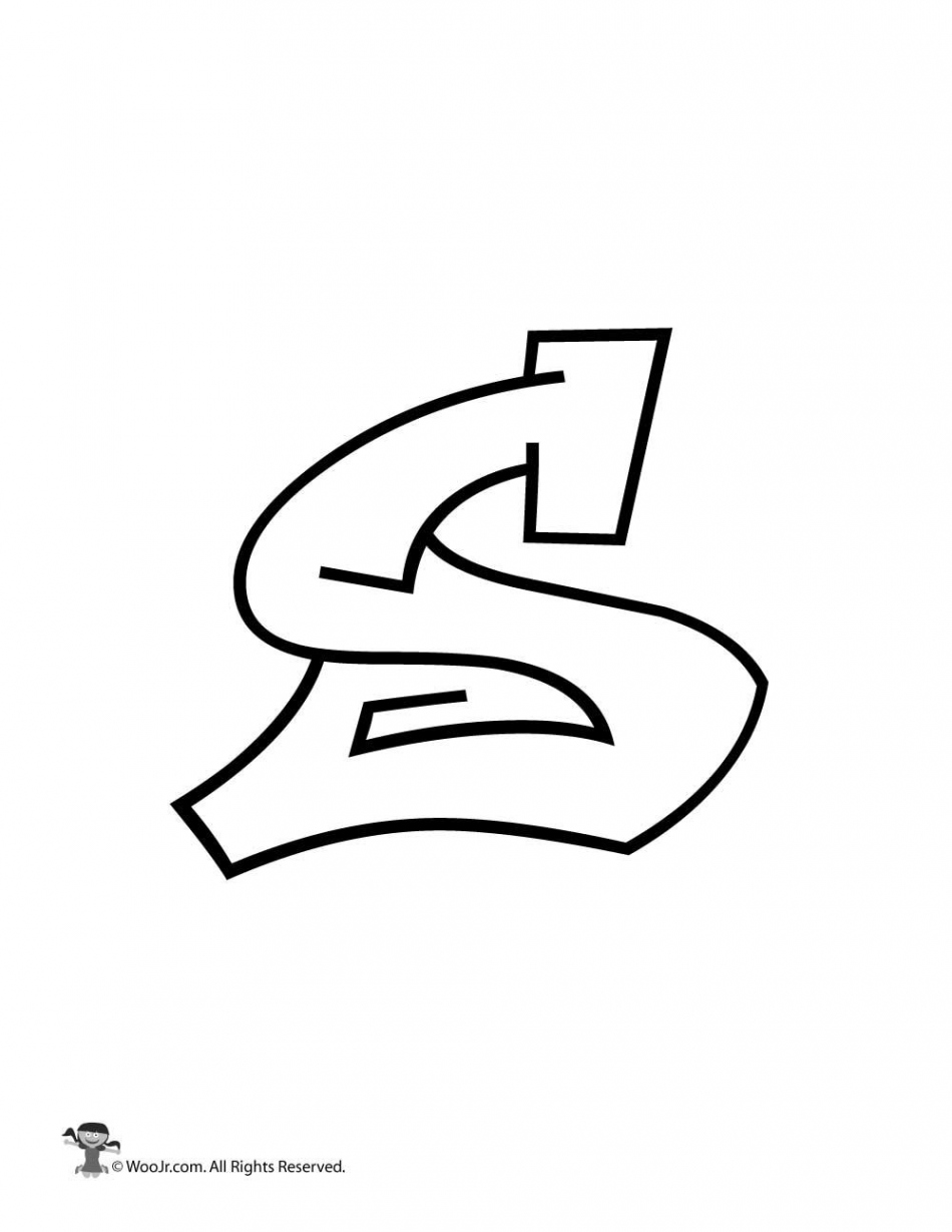 Graffiti Lowercase Letter s  Woo! Jr