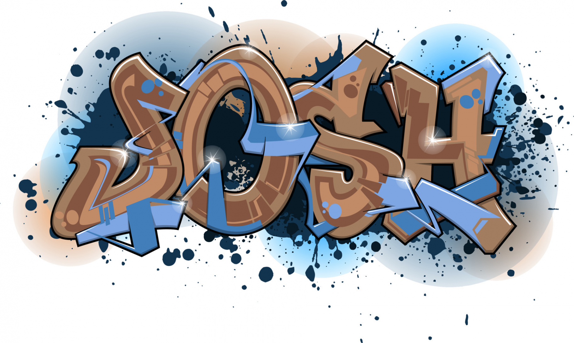 Graffiti styled Name Design - Josh  Vector Art at Vecteezy