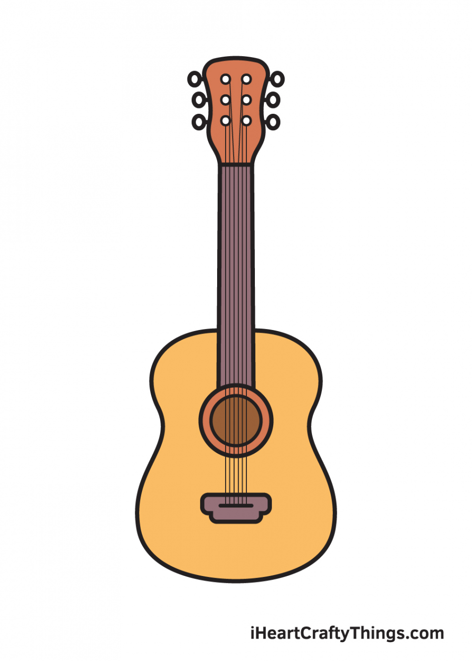 Guitar Drawing - How To Draw A Guitar Step By Step