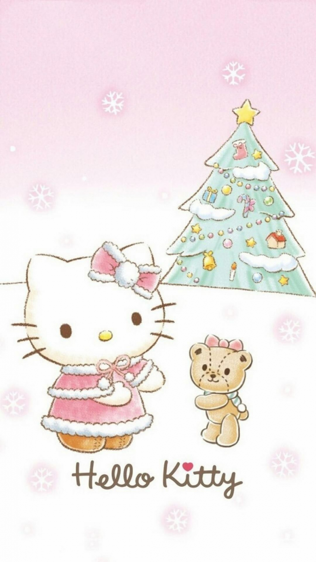 Hello Kitty et Tiny Chum / Christmas Wallpaper  Hello kitty