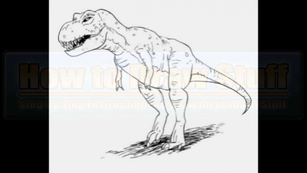 How to Draw a Dinosaur - T Rex