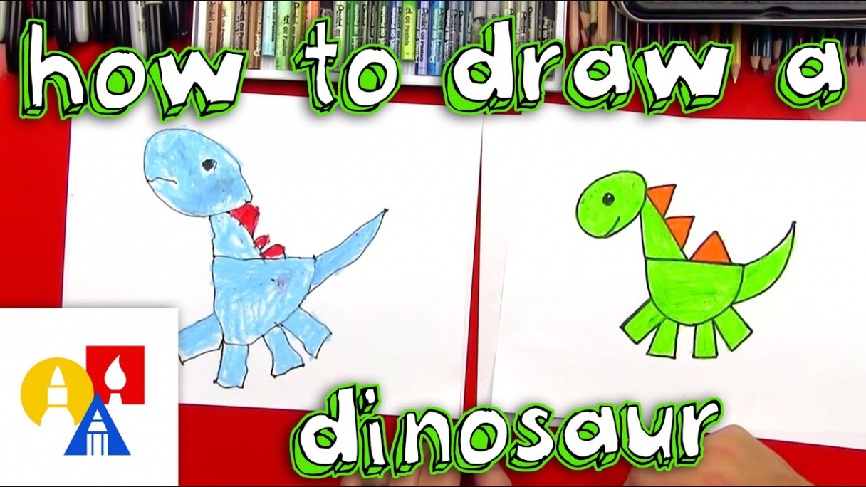 How To Draw A Dinosaur With Shapes