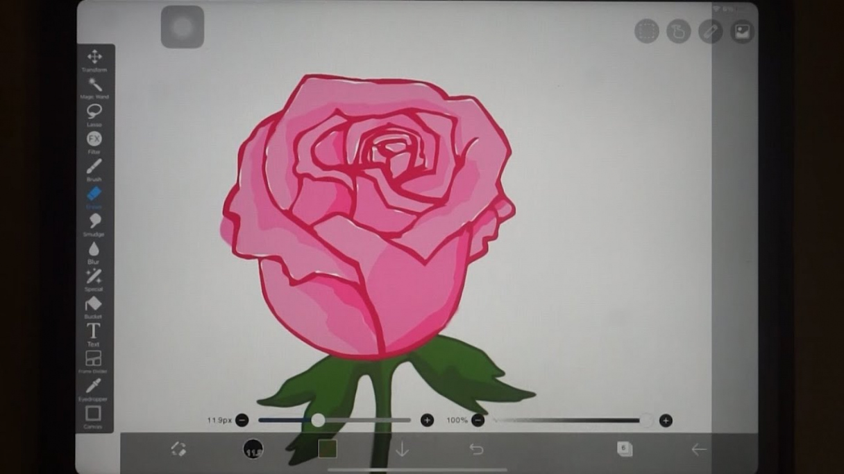 How To Draw A Flower In ibisPaint X (Drawing in Ibispaint with my finger)