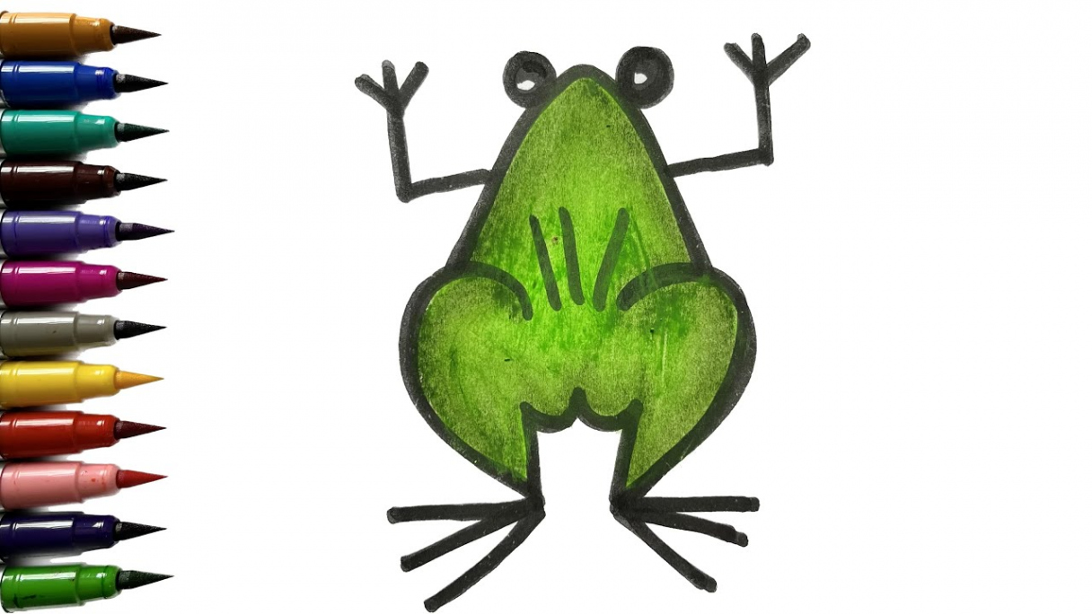 How to Draw a Frog with  number  Frog Drawing Easy  Frog Drawing Easy  Step by Step  Easy Drawing