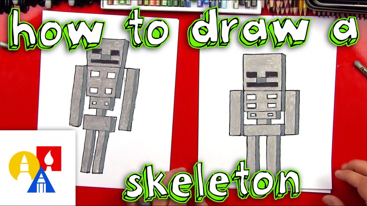 How To Draw A Minecraft Skeleton