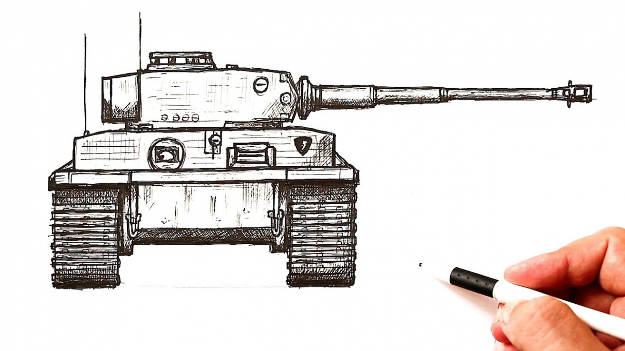 How to draw a Tiger Tank