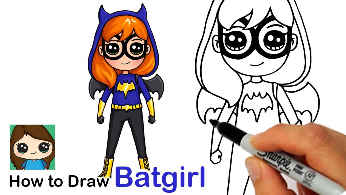 How to Draw Batgirl 🦇 DC Super Hero Girls