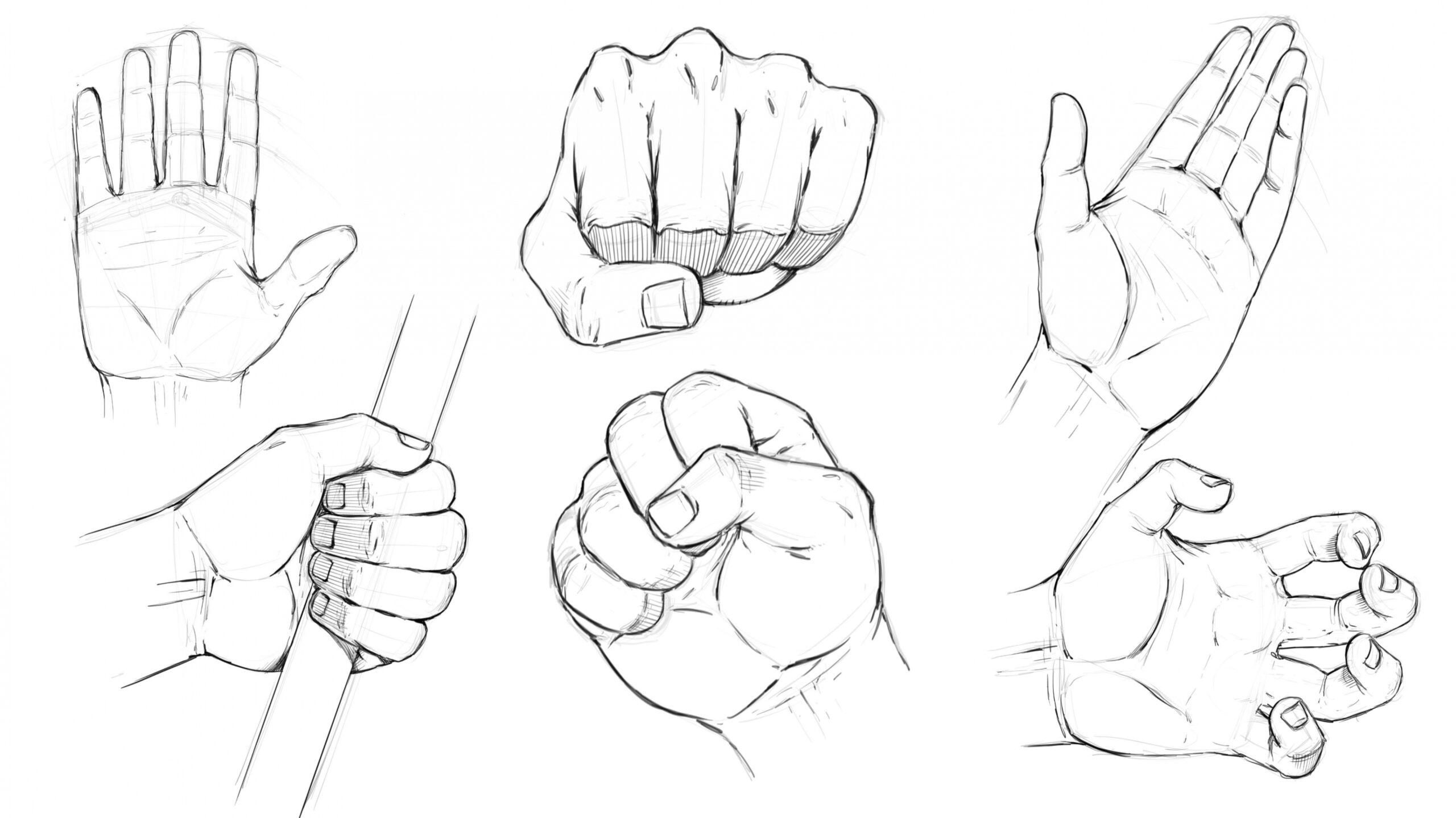 How to Draw Dynamic Hand Poses - Step by Step  Robert Marzullo