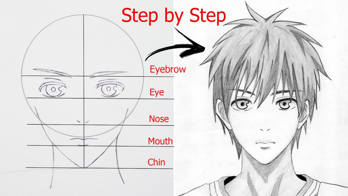 How to Draw Kuroko Tetsuya Step by Step - Kuroko