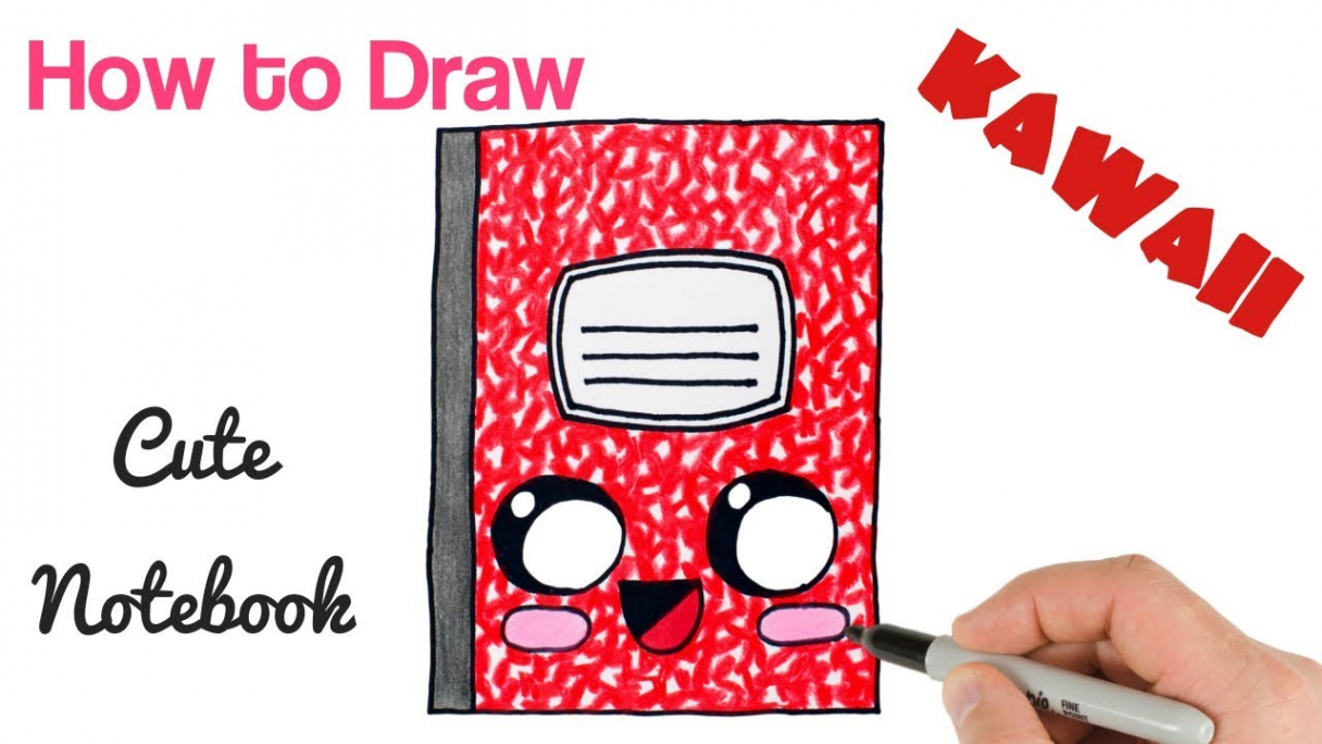 How to Draw Marble Notebook / Cute School Stuff Drawing  Kawaii drawings,  Food drawing, Drawings