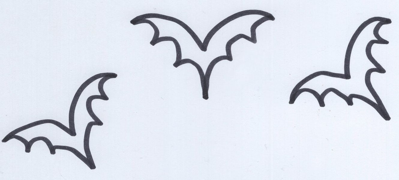 How to Draw Spooky Bats