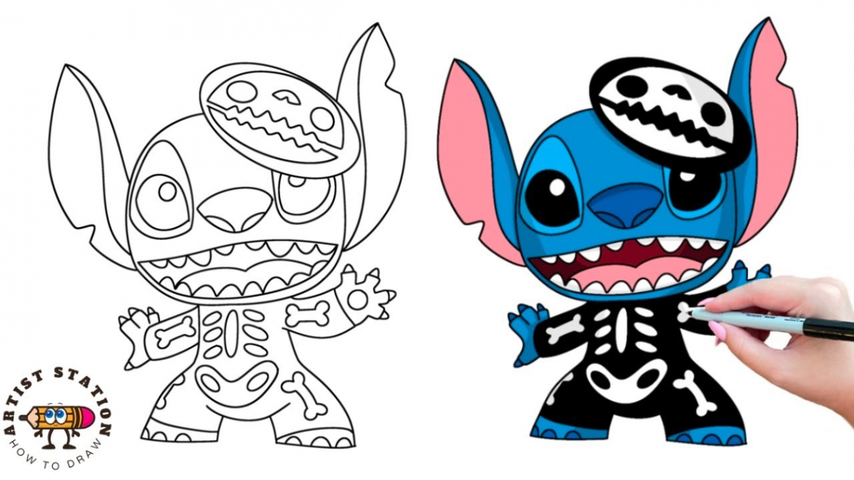 How To Draw Stitch  Halloween Costume