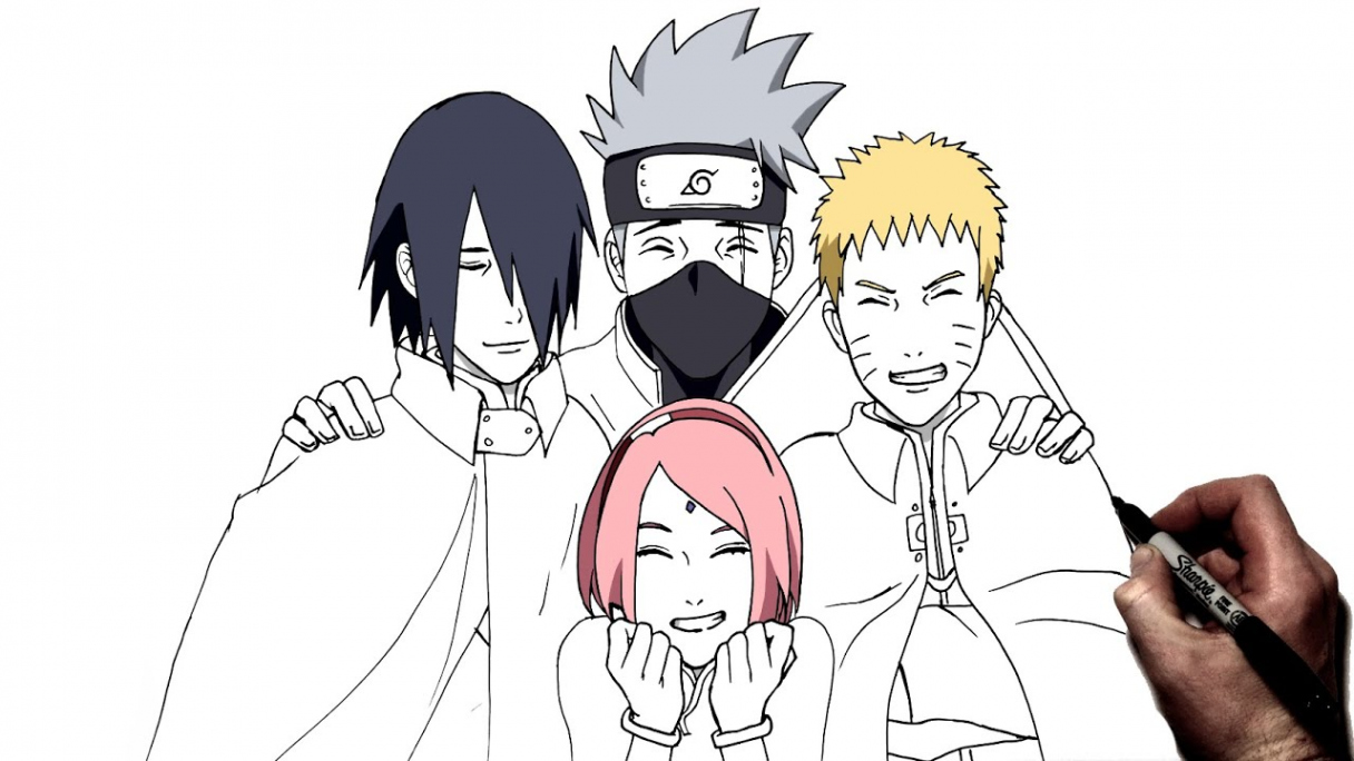 How To Draw Team   Step By Step  Naruto/Boruto