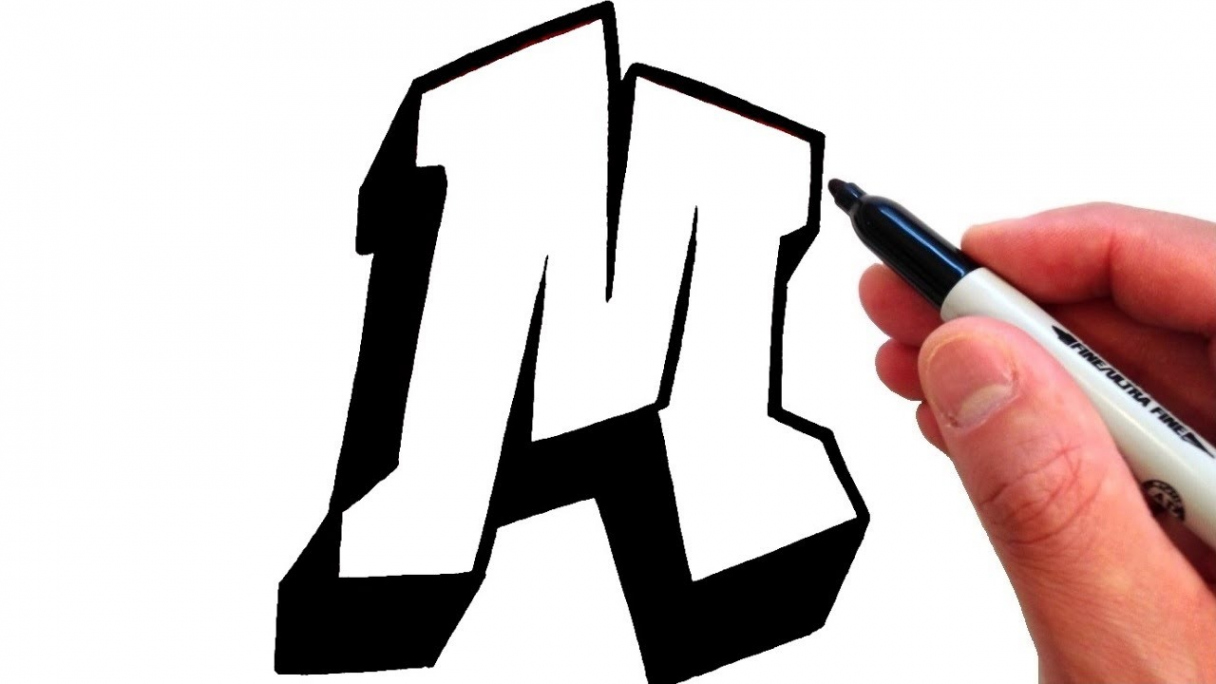 How to Draw the Letter M in Graffiti Style - EASY!