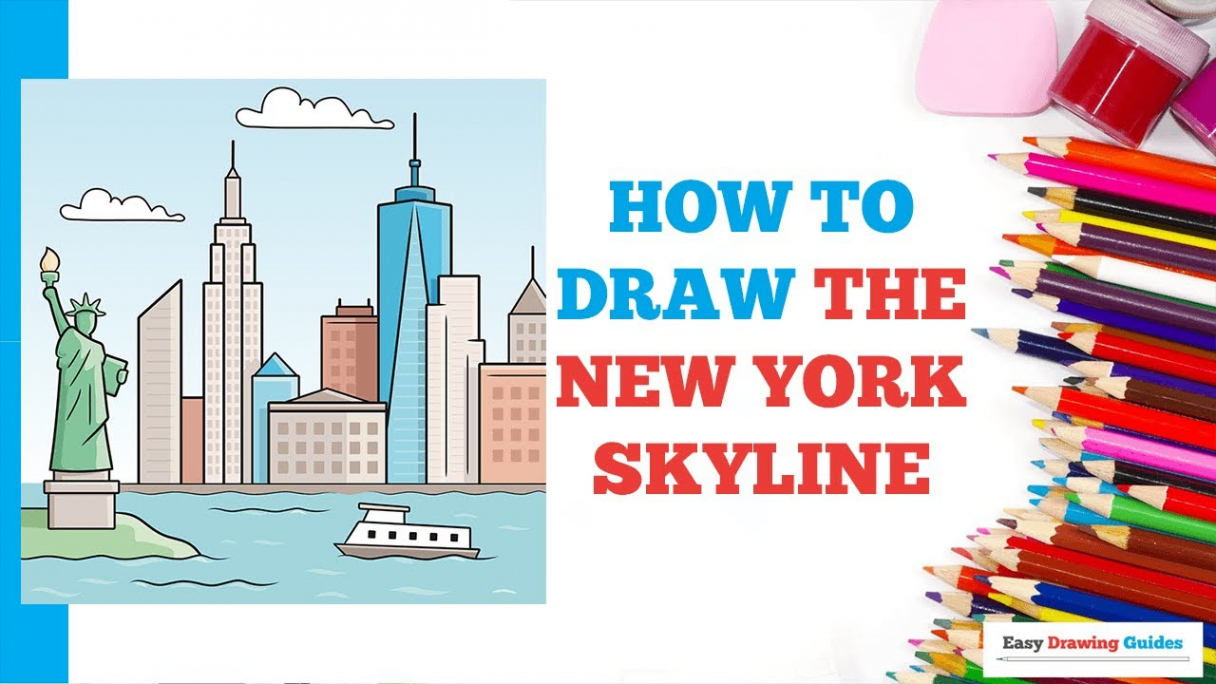 How to Draw the New York Skyline in a Few Easy Steps: Drawing Tutorial for  Beginner Artists