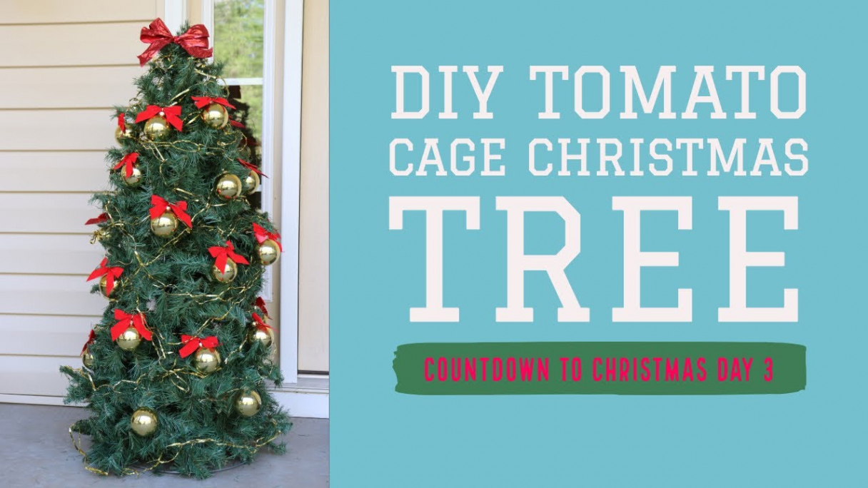 How to Make Tomato Cage Faux Christmas Tree  Countdown Day