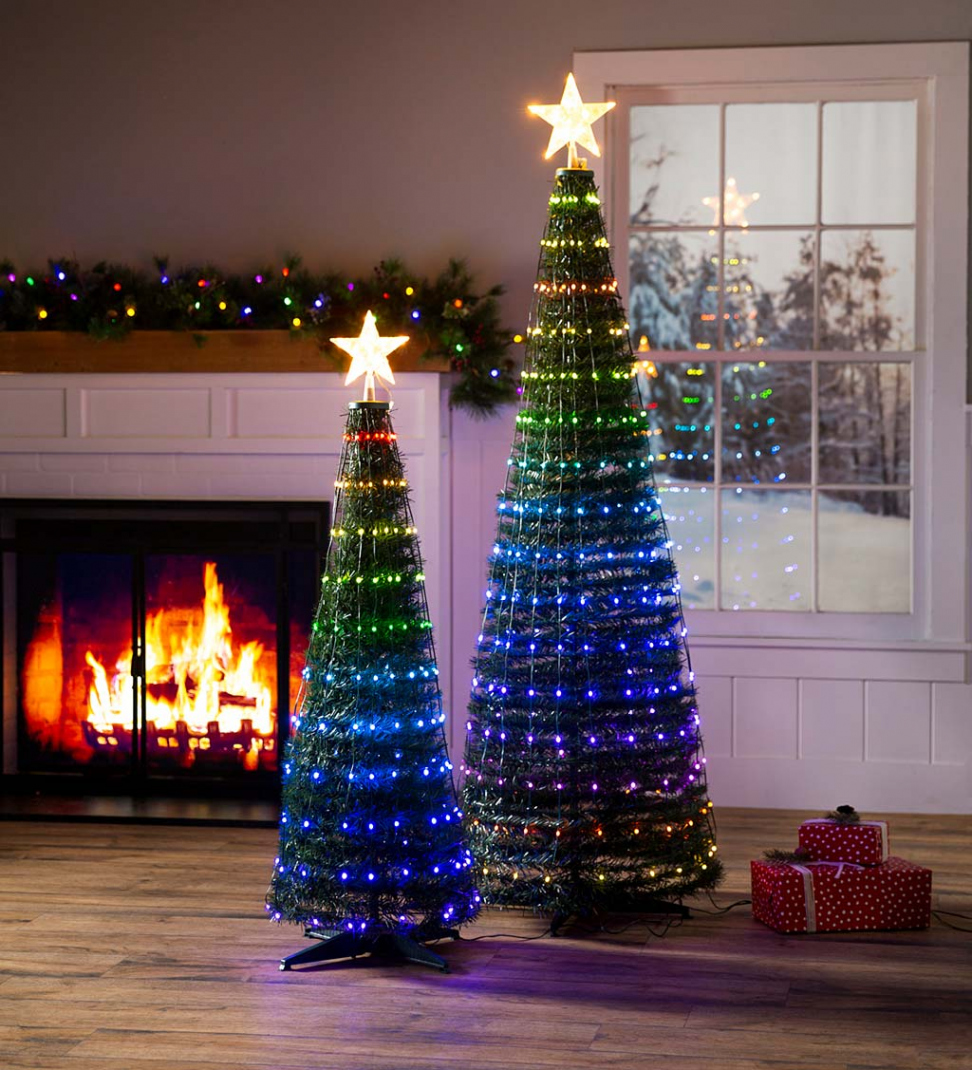 Indoor/Outdoor Christmas Tree With Multicolor Lights, "  Wind