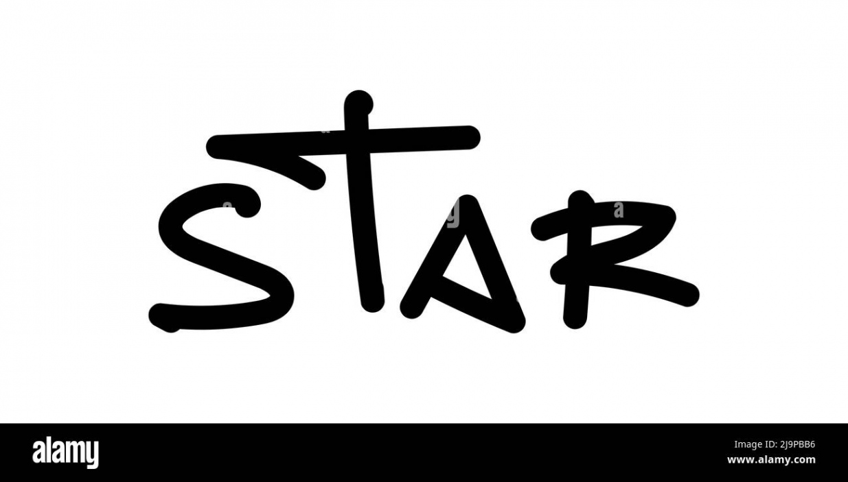 Isolated lettering Star in graffiti street style