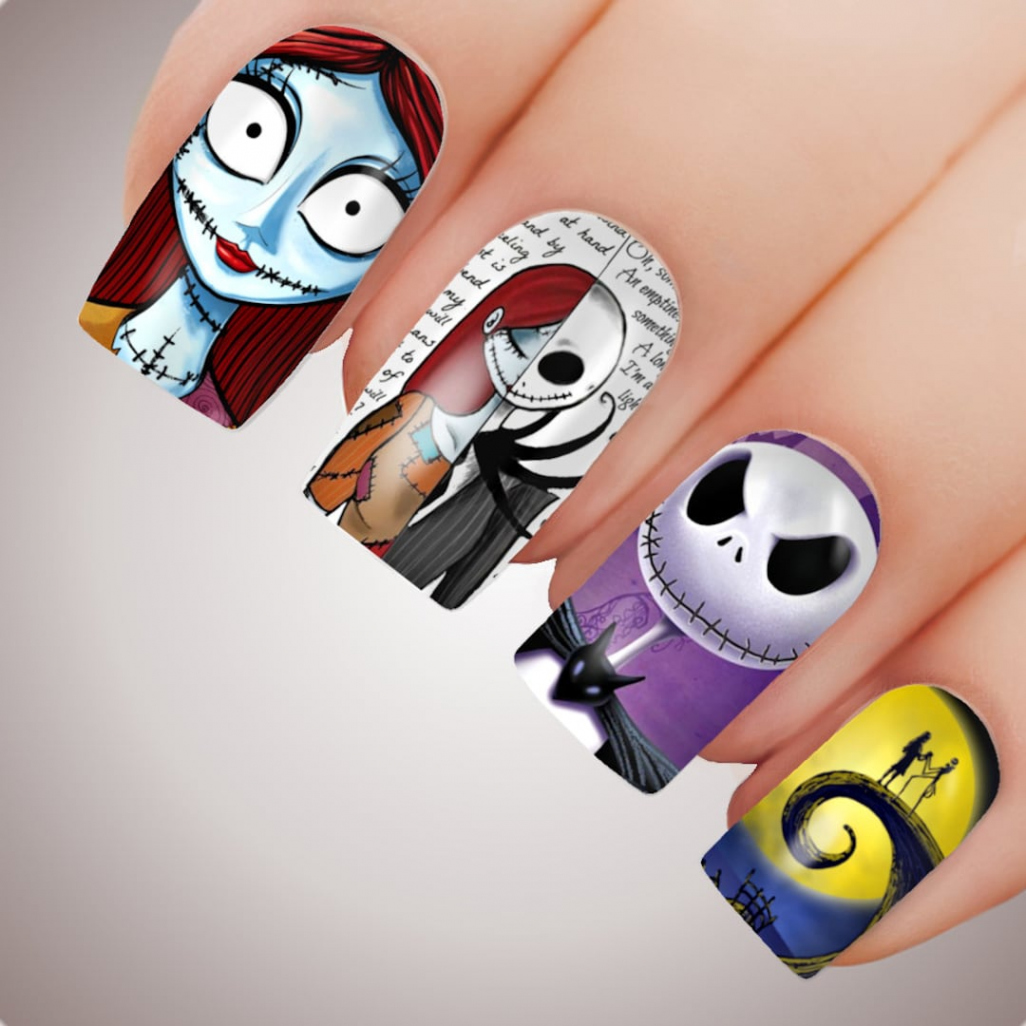 JACK SALLY SKELLINGTON Nightmare before Christmas Nail Art - Etsy