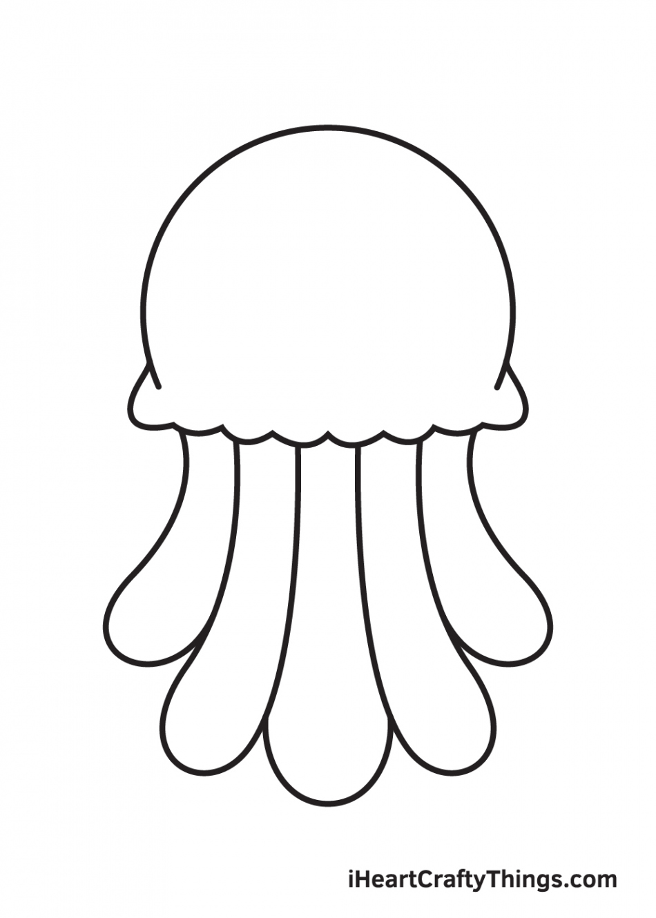 Jellyfish Drawing - How To Draw A Jellyfish Step By Step