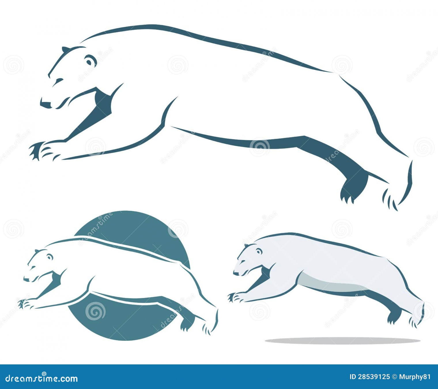 Jumping Polar Bear Stock Illustrations –  Jumping Polar Bear