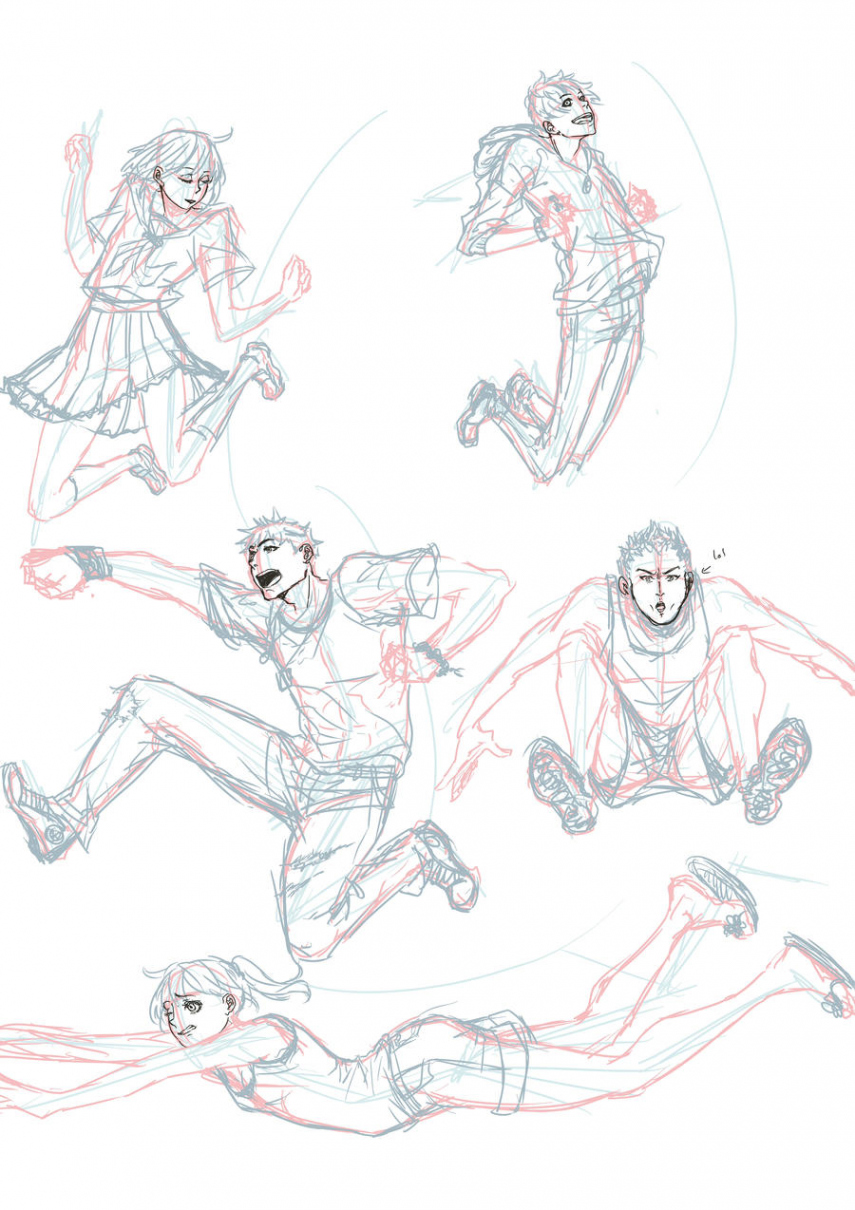 jumping poses by JUMP-kaizoku on DeviantArt