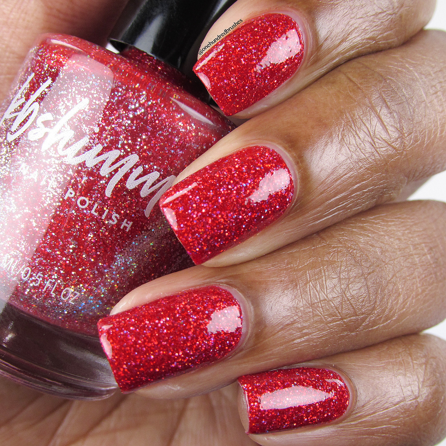 KBShimmer Deck The Claws Red Holographic Glitter Nail Polish