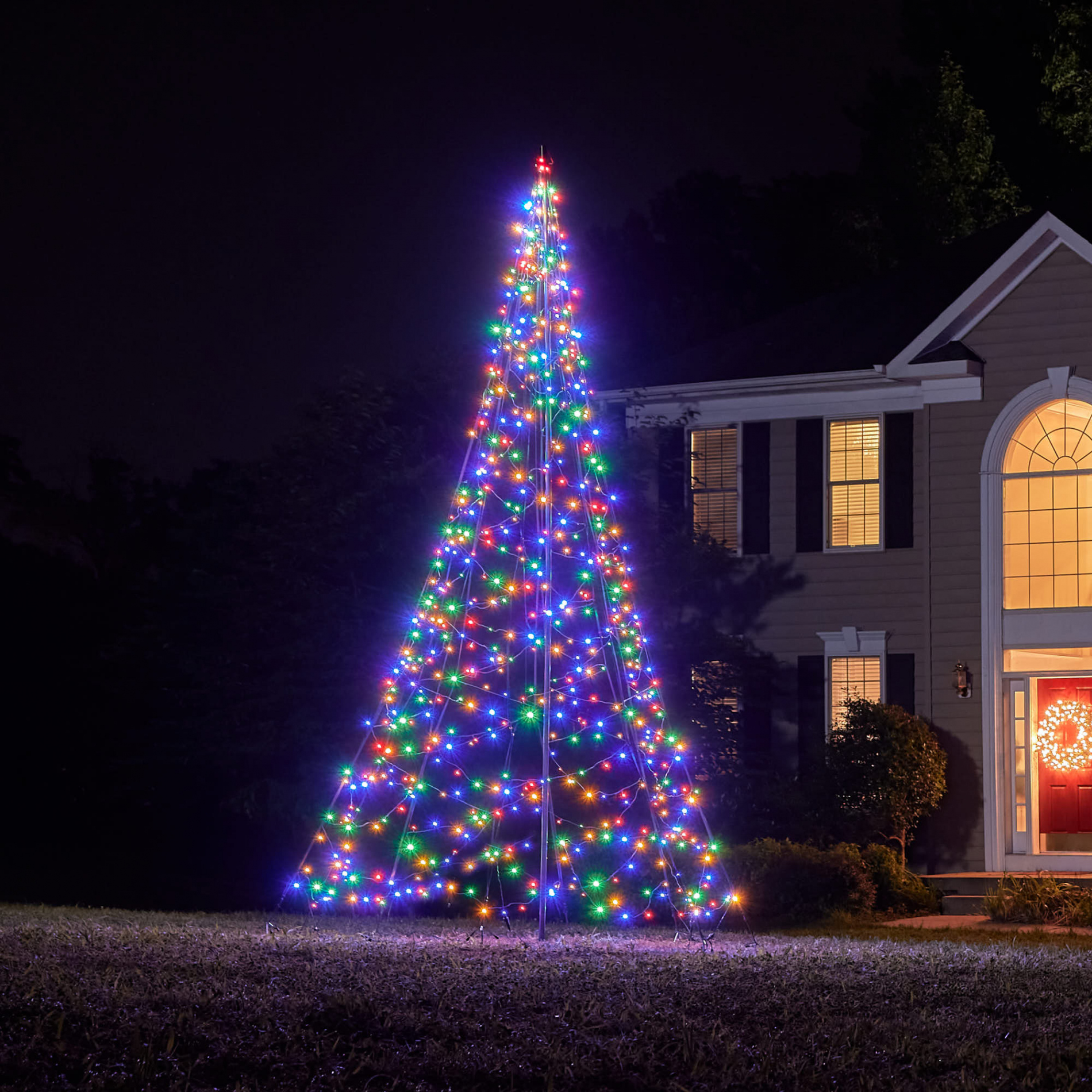 m LED-Weihnachtsbaum mit Mast für den Garten?  Fairybell