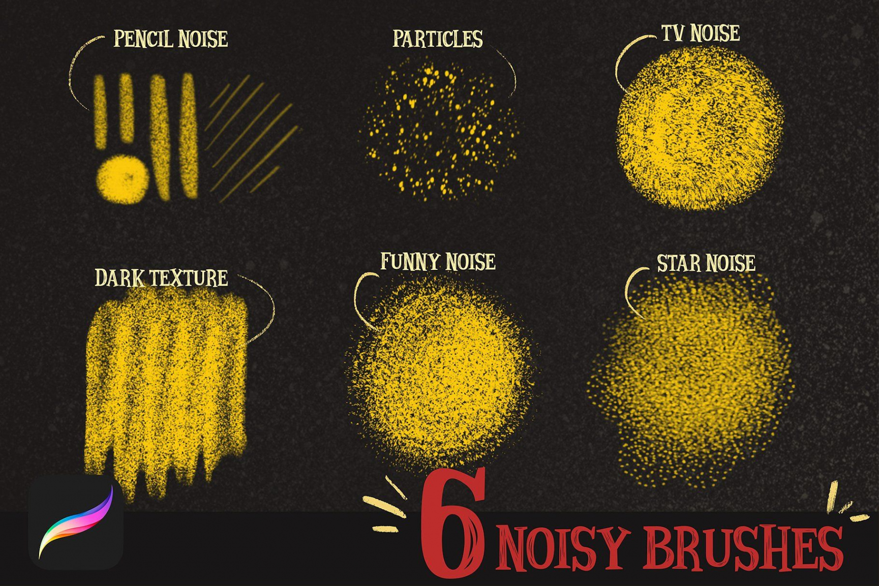 Magical Noise Brushes for Procreate