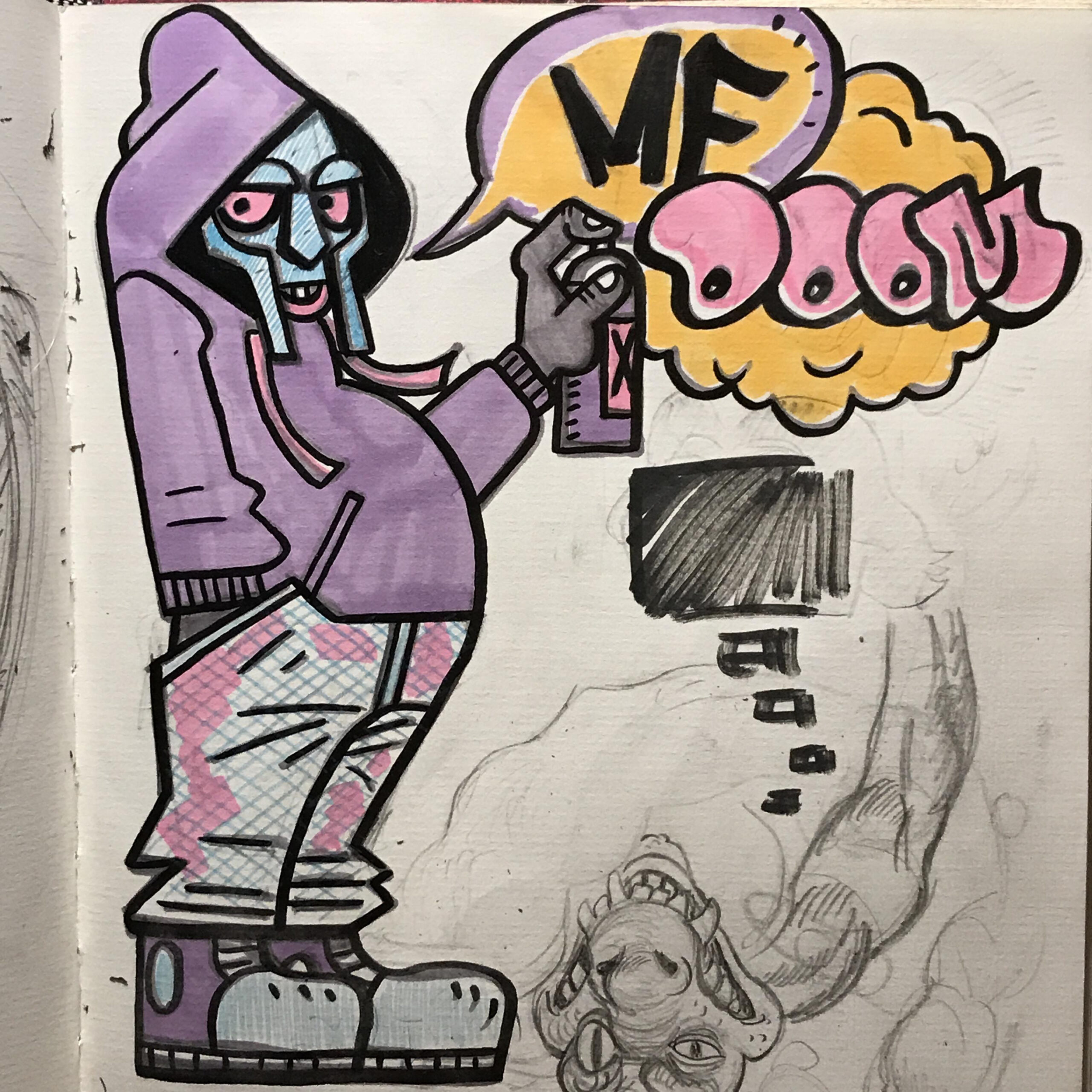 MF DOOM Doing Graffiti. By Me