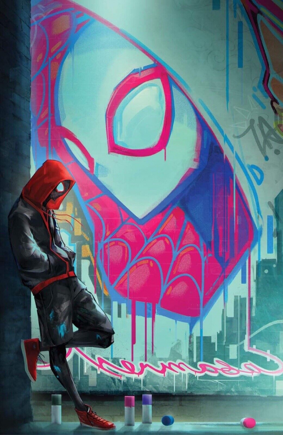 🔥🕷 MILES MORALES SPIDER-MAN  IVAN TAO Graffiti  Virgin