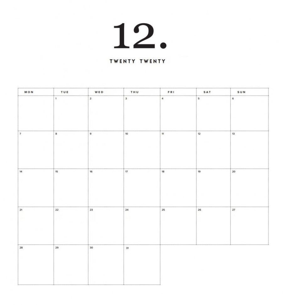 Modern Minimal December  Calendar  Calendar printables