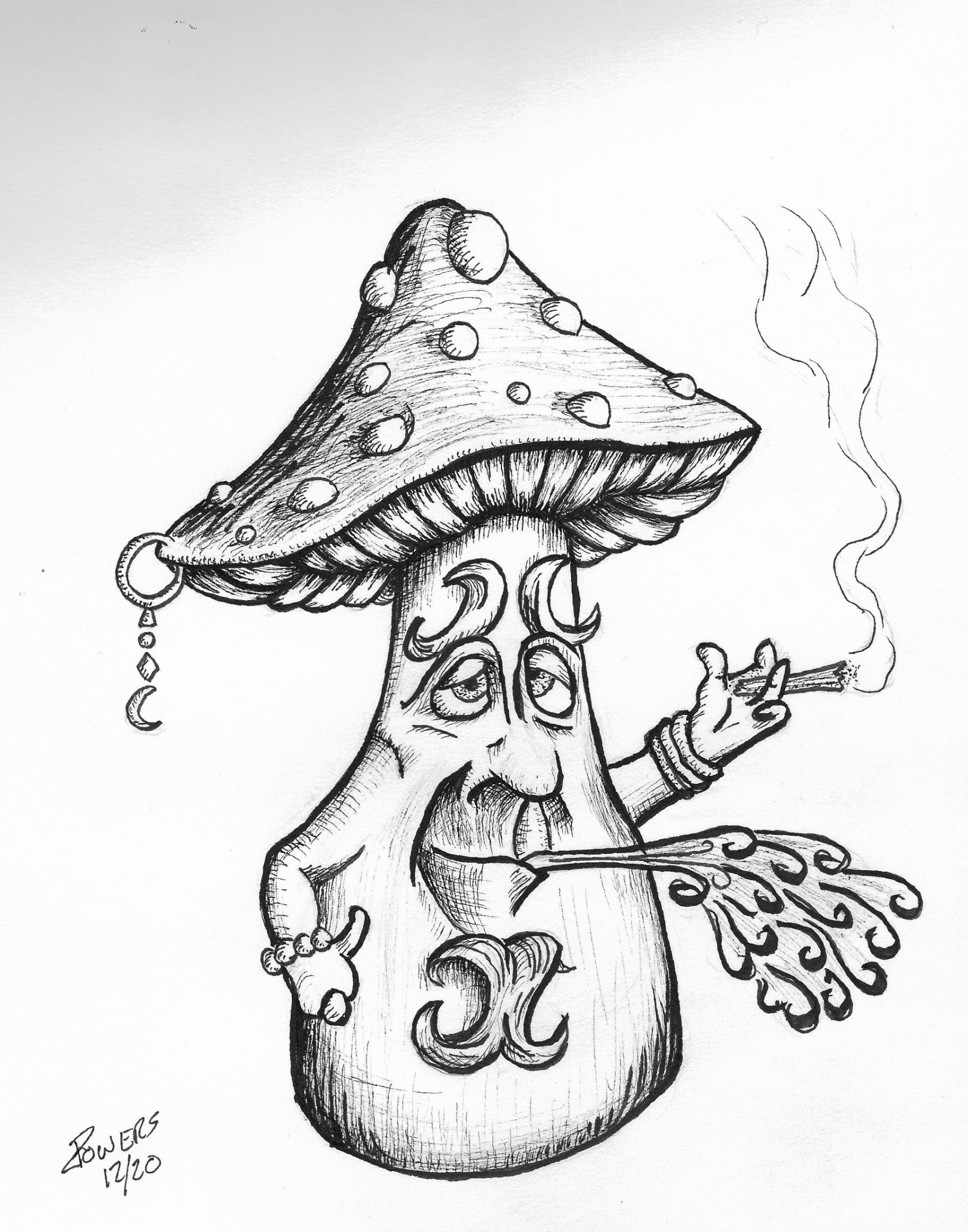 Mushroom Hippie  Hippie drawing, Hand art drawing, Trippy designs